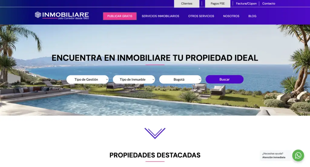 mejores inmobiliarias de Bogotá Inmobiliare - Julio Corredor desde 1960