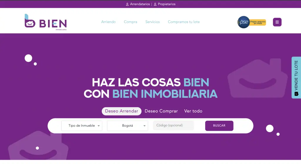 mejores inmobiliarias de Bogotá Bien Inmobiliaria