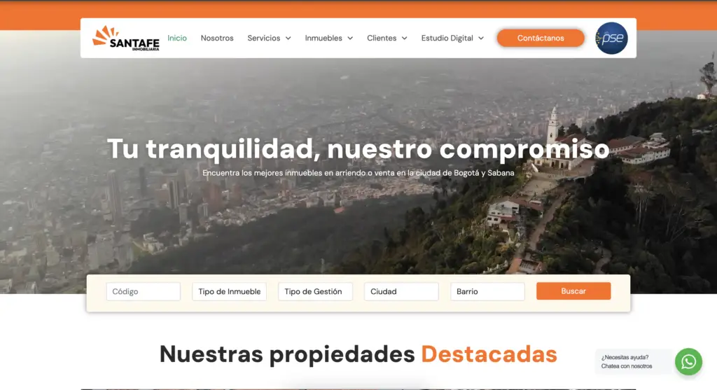 mejores inmobiliarias de Bogotá Santafe Inmobiliaria