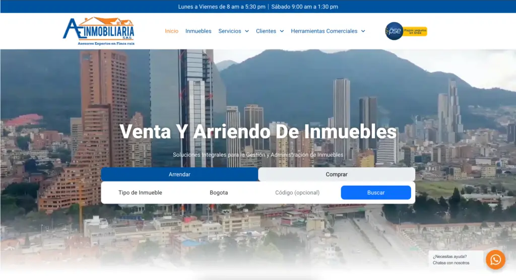 mejores inmobiliarias de Bogotá ae inmobiliaria