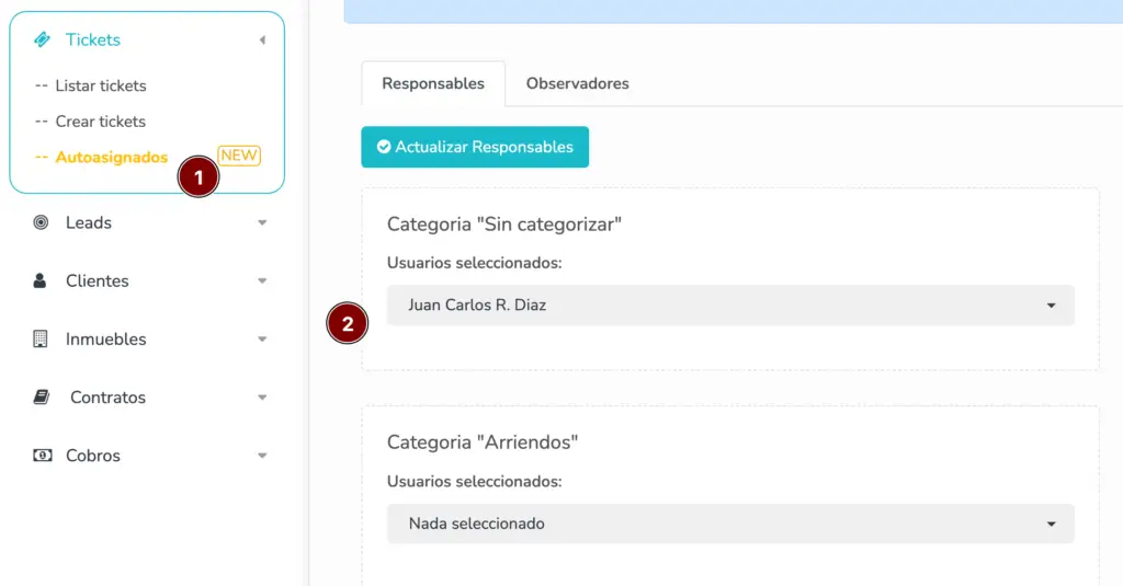 Asignar por defecto responsables u observadores a los tickets inmobiliarios 2 image 1 Homlity Herramienta para Inmobiliarias