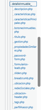 Personalizar Codigo De La Pagina "Detalle Inmueble". 2 carpetas componentes Homlity Herramienta para páginas web
