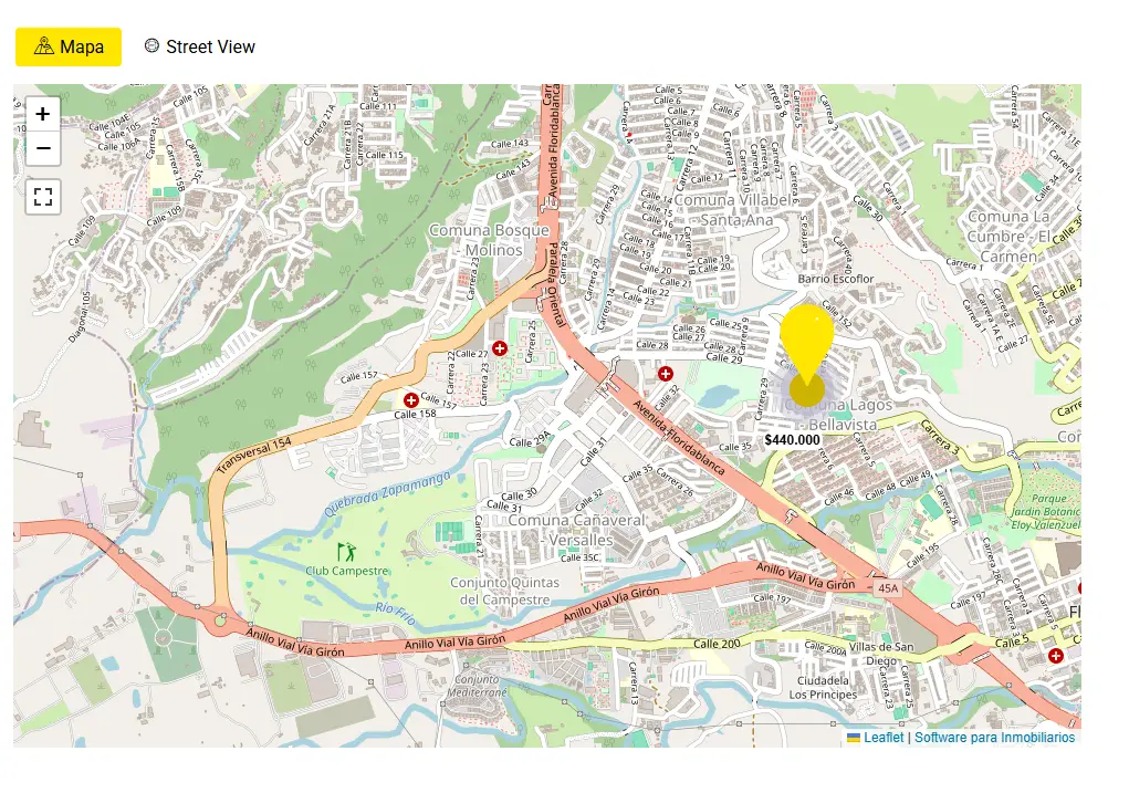 Personalización de Componente "ubicacion" 1 mapa Homlity Herramienta para Inmobiliarias
