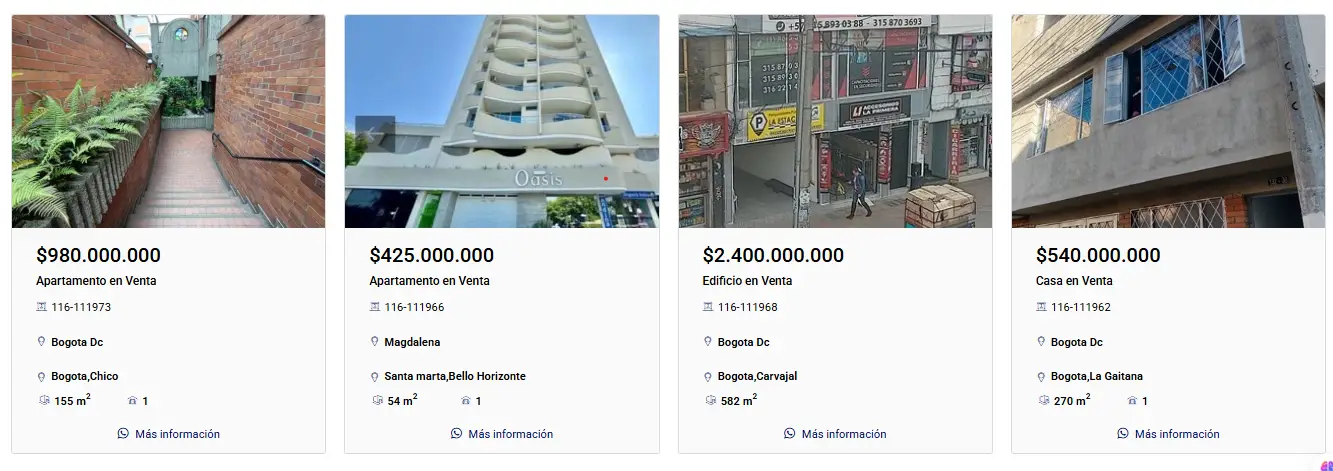 Personalización Componente "cards" 1 asd 2 Homlity Herramienta para Inmobiliarias