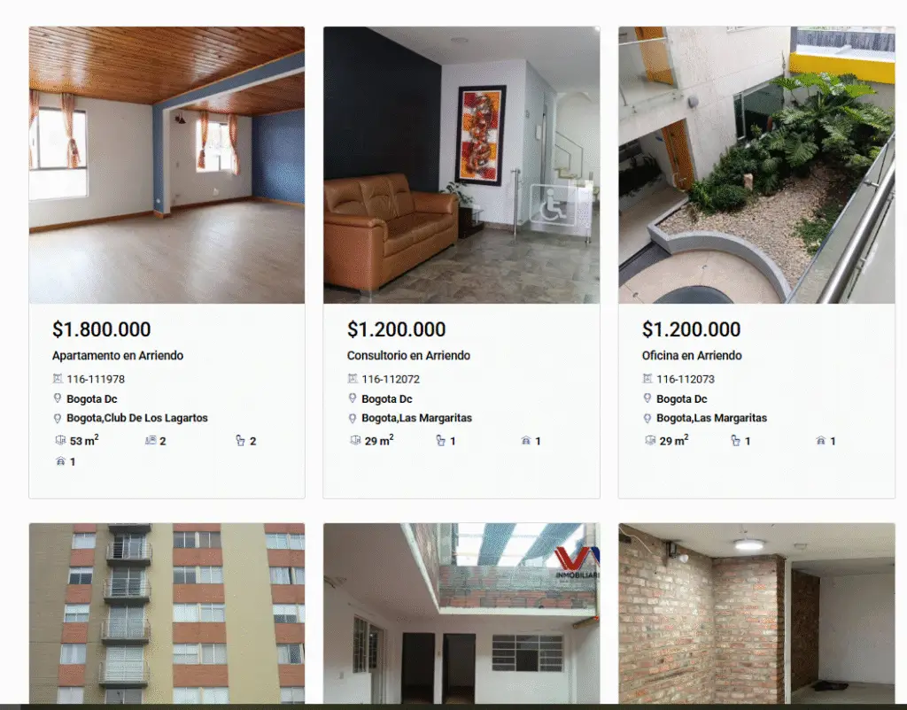 Widget Inmuebles en Arriendo 1 12 Homlity Herramienta para Inmobiliarias
