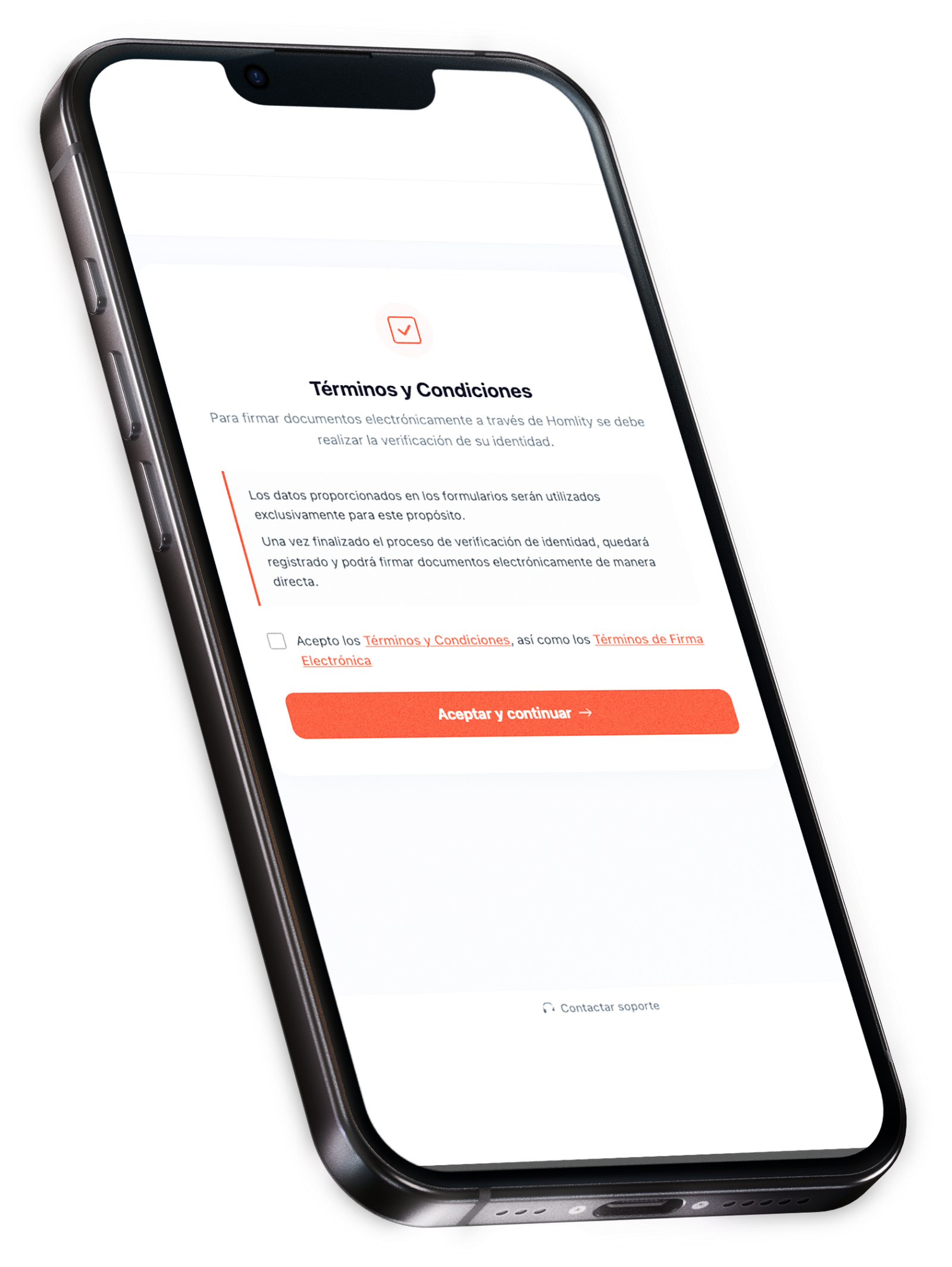 Carga de documentos PDF para firma electrónica en Homlity