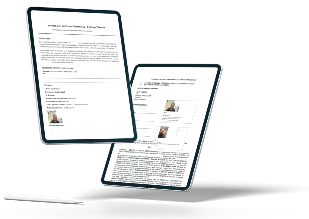 Contratos actas inventarios y autorizaciones Homlity Herramienta para Inmobiliarias