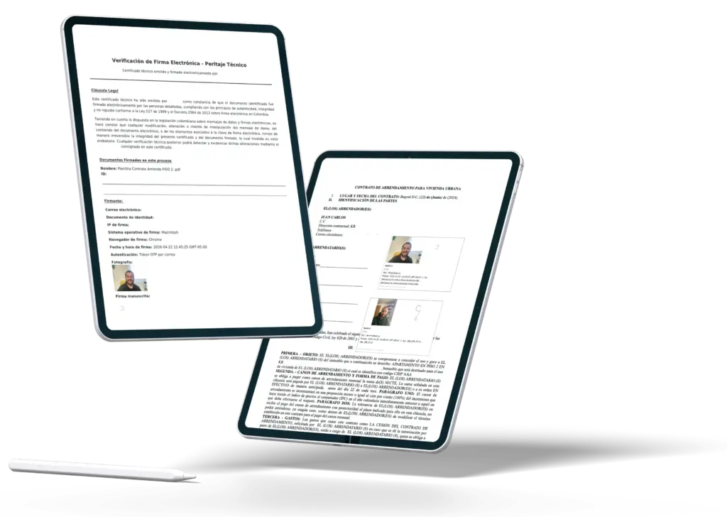 Contratos actas inventarios y autorizaciones Homlity Herramienta para Inmobiliarias