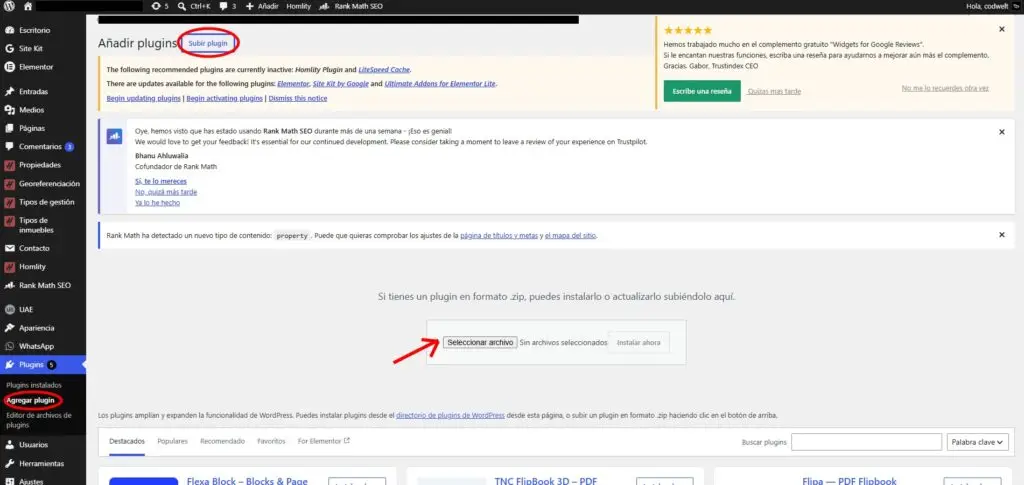 descargar el plugin de homlity