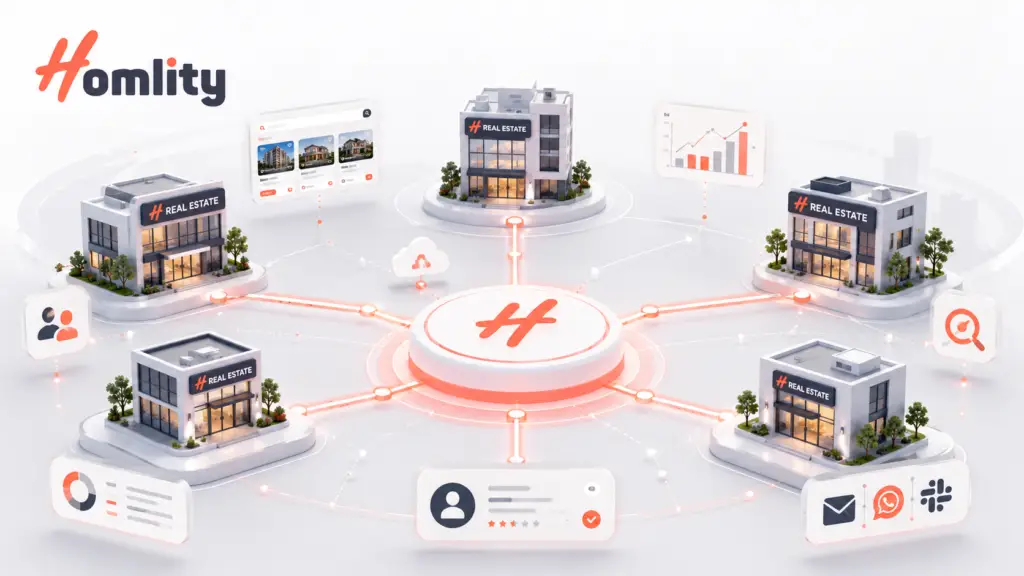 7 razones poderosas para mejorar el SEO inmobiliario 4 Ecosistema inmobiliario Homlity para mejorar el posicionamiento digital de inmobiliarias.