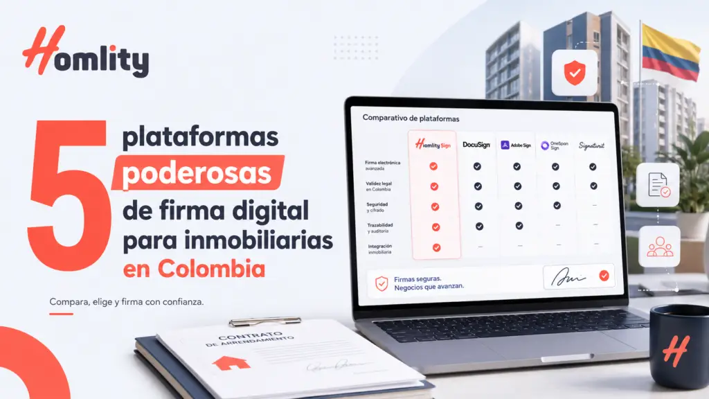 5 plataformas poderosas de firma digital para inmobiliarias en Colombia