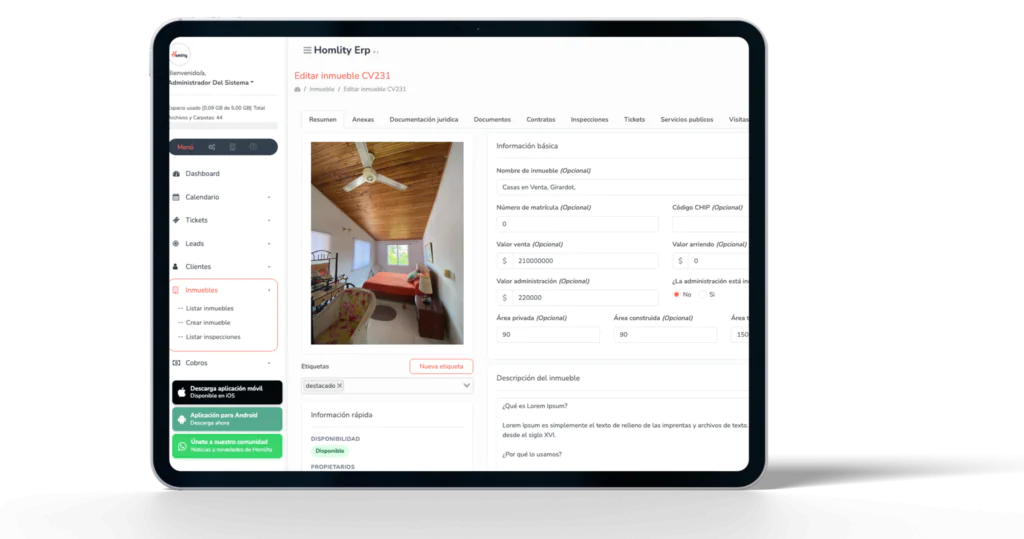 Plataforma para inmobiliarias